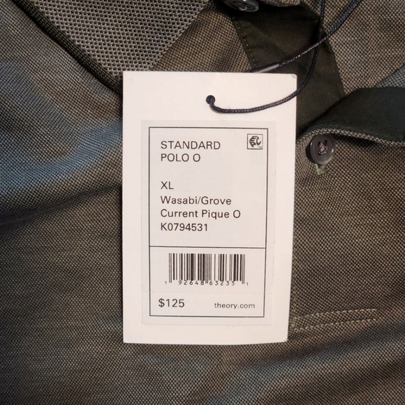 New Theory Standard Polo in Cotton Pique - Picture 8 of 8